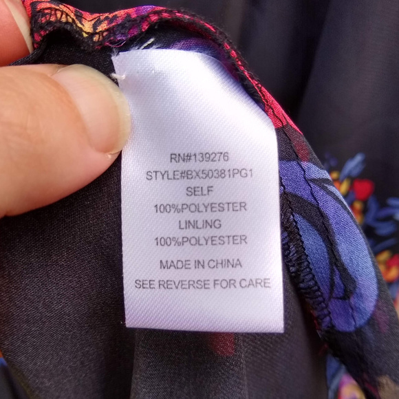 Black Rainn Sleeveless Hi Low Floral Dress - Picture 5 of 7